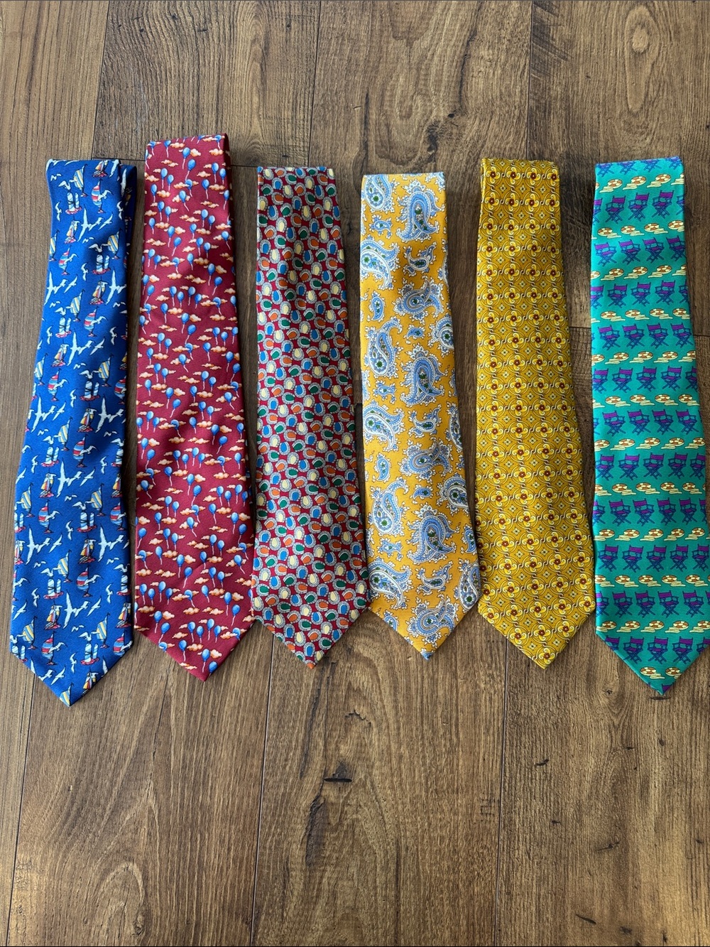 Bundle of Paul Fredrick men’s ties, fun prints / patterns